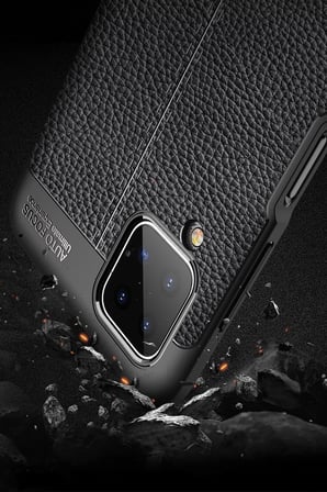 Samsung Galaxy A12 Kılıf Auto Focus Kapak - Kırmızı-(5796)