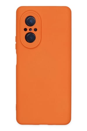 Huawei Nova 9 SE Kılıf Nano içi Kadife Silikon - Turuncu-(5796)