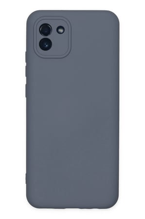 Samsung Galaxy A03 Kılıf Nano içi Kadife Silikon - Gri