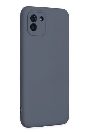 Samsung Galaxy A03 Kılıf Nano içi Kadife Silikon - Gri