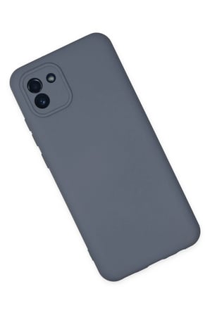 Samsung Galaxy A03 Kılıf Nano içi Kadife Silikon - Gri