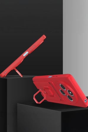 Xiaomi Redmi 14C Kılıf Zuma Kartvizitli Yüzüklü Silikon - Lacivert-(5796)