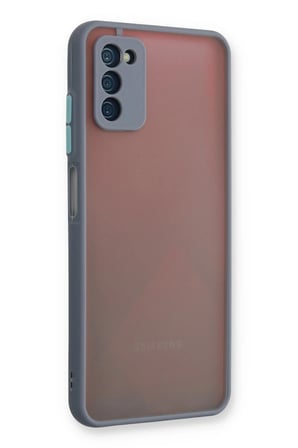 Samsung Galaxy A03S Kılıf Montreal Silikon Kapak - Gri-(5796)