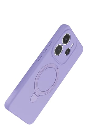 Xiaomi Uyumlu Redmi Note 14 4G Regal Magsafe Standlı Kapak - Lila-(5796)