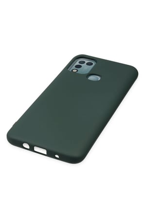 İnfinix Hot 10 Play Kılıf Nano içi Kadife Silikon - Koyu Yeşil-(5796)
