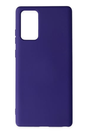 Samsung Uyumlu Galaxy Note 20 Kılıf Nano içi Kadife Silikon - Mor-(5796)