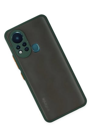 İnfinix Hot 11s Kılıf Montreal Silikon Kapak - Yeşil-(5796)