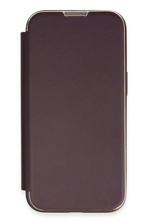 iPhone 13 Pro Max Kılıf Dolpin Kapaklı - Derin Mor-(5796)