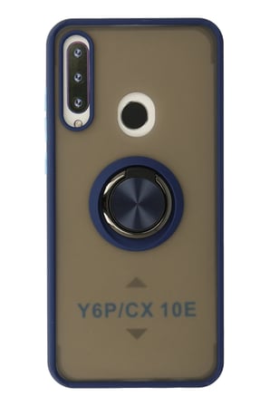 CPT83 Huawei Y6P Kılıf Montreal Yüzüklü Silikon Kapak - Lacivert