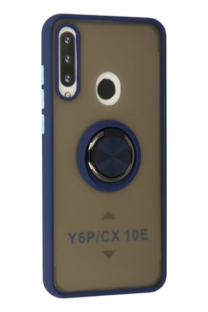 CPT83 Huawei Y6P Kılıf Montreal Yüzüklü Silikon Kapak - Lacivert