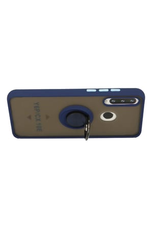CPT83 Huawei Y6P Kılıf Montreal Yüzüklü Silikon Kapak - Lacivert