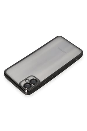 Samsung Uyumlu Galaxy A05 Kılıf Lensli Silikon - Siyah-(5796)