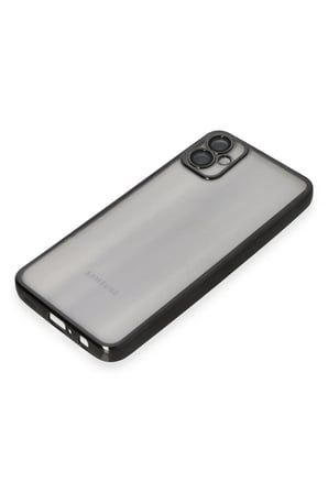 Samsung Uyumlu Galaxy A05 Kılıf Lensli Silikon - Siyah-(5796)