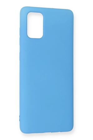 CP120 Samsung Galaxy A71 Kılıf Nano içi Kadife Silikon - Mavi