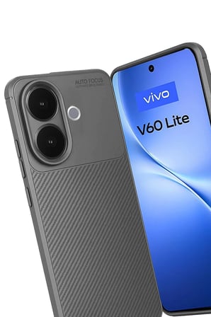 Vivo V60 Lite Auto Focus Karbon Kapak - Gri-(5796)