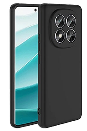 Xiaomi Uyumlu Redmi Note 14 Pro 5G Kılıf Nano içi Kadife Silikon - Siyah-(5796)