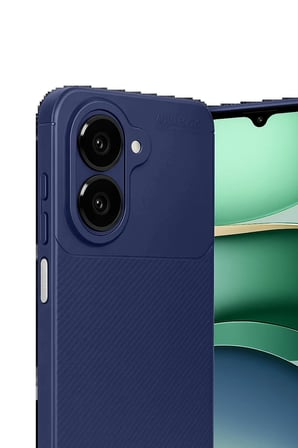 Samsung Uyumlu Galaxy A07 Auto Focus Karbon Kapak - Lacivert-(5796)