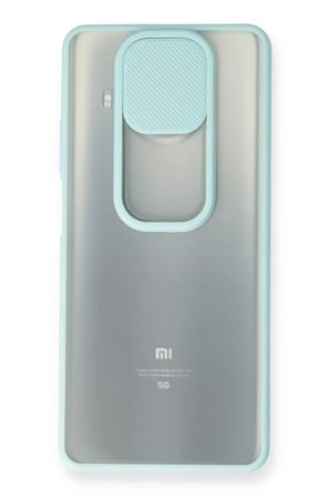 Xiaomi Mi 10T Lite Kılıf Palm Buzlu Kamera Sürgülü Silikon - Turkuaz