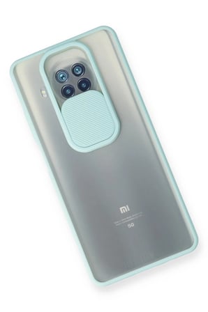 Xiaomi Mi 10T Lite Kılıf Palm Buzlu Kamera Sürgülü Silikon - Turkuaz