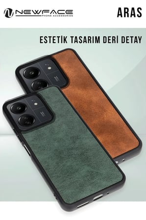 Xiaomi Uyumlu Redmi Note 14 4G Kılıf Aras Deri Kapak - Lacivert-(5796)