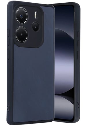 Xiaomi Uyumlu Redmi Note 14 4G Kılıf Aras Deri Kapak - Lacivert-(5796)