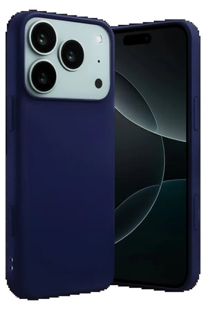 Apple Uyumlu iPhone 17 Pro Nano içi Kadife Silikon - Lacivert-(5796)