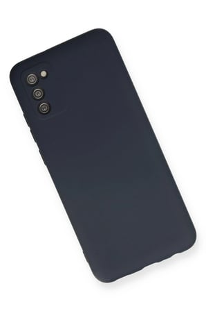 Samsung Uyumlu Galaxy A03S Kılıf Nano içi Kadife Silikon - Lacivert-(5796)
