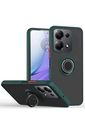 Xiaomi Uyumlu Redmi Note 13 Pro 5G Kılıf Montreal Yüzüklü Silikon Kapak - Yeşil-(5796)