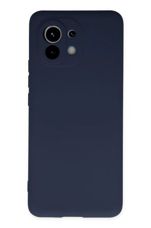 Xiaomi Mi 11 Kılıf Nano içi Kadife Silikon - Lacivert-(5796)