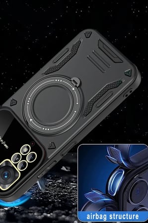 Xiaomi Redmi Note 12 Pro 4G Kılıf Joy Lens Standlı Kapak - Kırmızı-(5796)