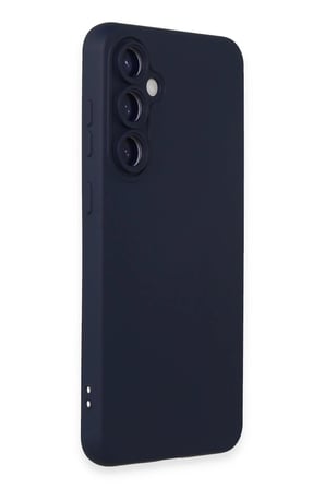 Samsung Uyumlu Galaxy S23 FE Kılıf Nano içi Kadife Silikon - Lacivert-(5796)
