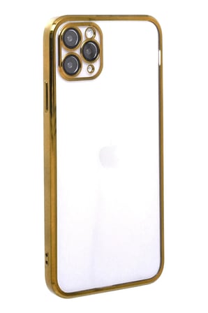 CPT83 iPhone 11 Pro Max Kılıf Lensli Silikon - Gold