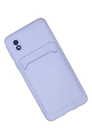 Samsung Galaxy A01 Core Kılıf Kelvin Kartvizitli Silikon - Lila