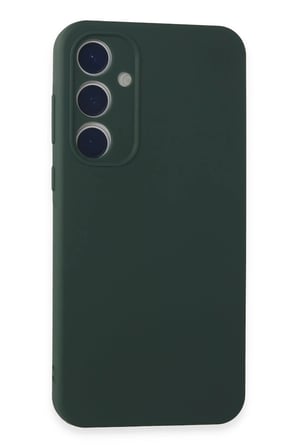 Samsung Uyumlu Galaxy A35 5G Kılıf First Silikon - Koyu Yeşil-(5796)