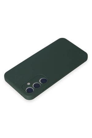 Samsung Uyumlu Galaxy A35 5G Kılıf First Silikon - Koyu Yeşil-(5796)