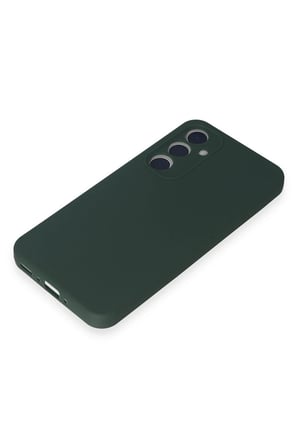 Samsung Uyumlu Galaxy A35 5G Kılıf First Silikon - Koyu Yeşil-(5796)