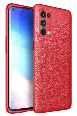 Oppo Reno 5 Pro Kılıf Auto Focus Kapak - Kırmızı-(5796)