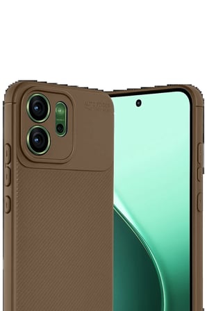 Oppo Reno 14F Auto Focus Karbon Kapak - Kahverengi-(5796)