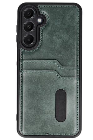 CPT83 Samsung Galaxy A25 5G Kılıf Sara Kartvizitli Deri Kılıf - Koyu Yeşil