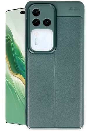 Vivo V30 5G Kılıf Auto Focus Kapak - Koyu Yeşil-(5796)