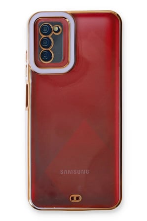 CPT83 Samsung Galaxy A03S Kılıf Liva Lens Silikon - Lila