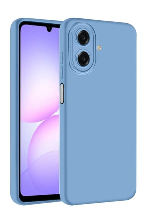 Samsung Galaxy A07 Nano içi Kadife Silikon - Mavi-(5796)