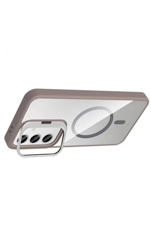 CPT83 Samsung Galaxy S25 FE Remim Lensli Magsafe Standlı Kapak - Titan Gri