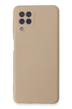 Samsung Uyumlu Galaxy A22 Kılıf Nano içi Kadife Silikon - Pudra-(5796)