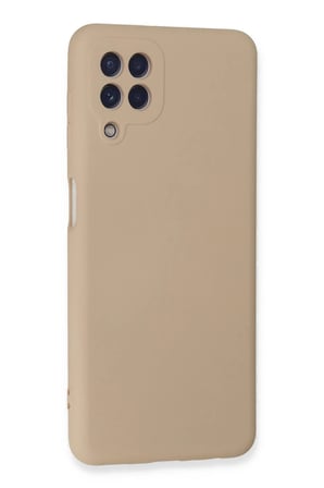 Samsung Uyumlu Galaxy A22 Kılıf Nano içi Kadife Silikon - Pudra-(5796)