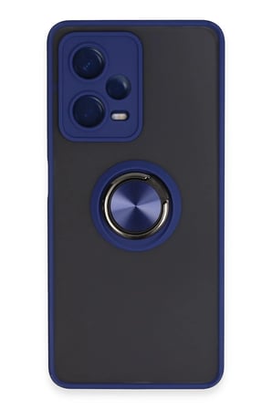 Xiaomi Redmi Note 12 5G Kılıf Montreal Yüzüklü Silikon Kapak - Lacivert-(5796)