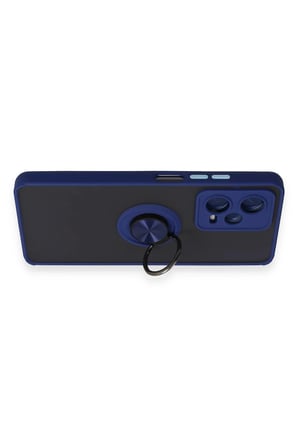 Xiaomi Redmi Note 12 5G Kılıf Montreal Yüzüklü Silikon Kapak - Lacivert-(5796)