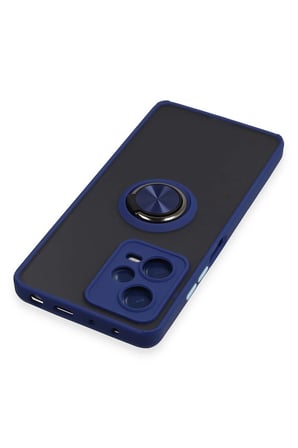 Xiaomi Redmi Note 12 5G Kılıf Montreal Yüzüklü Silikon Kapak - Lacivert-(5796)