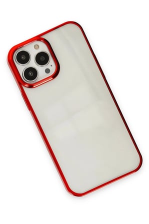 iPhone 14 Pro Max Kılıf Element Silikon - Kırmızı-(5796)