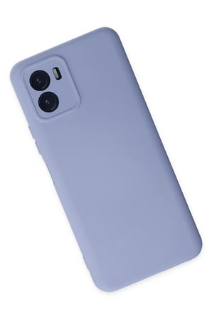 Vivo Y15S Kılıf Nano içi Kadife Silikon - Lila-(5796)